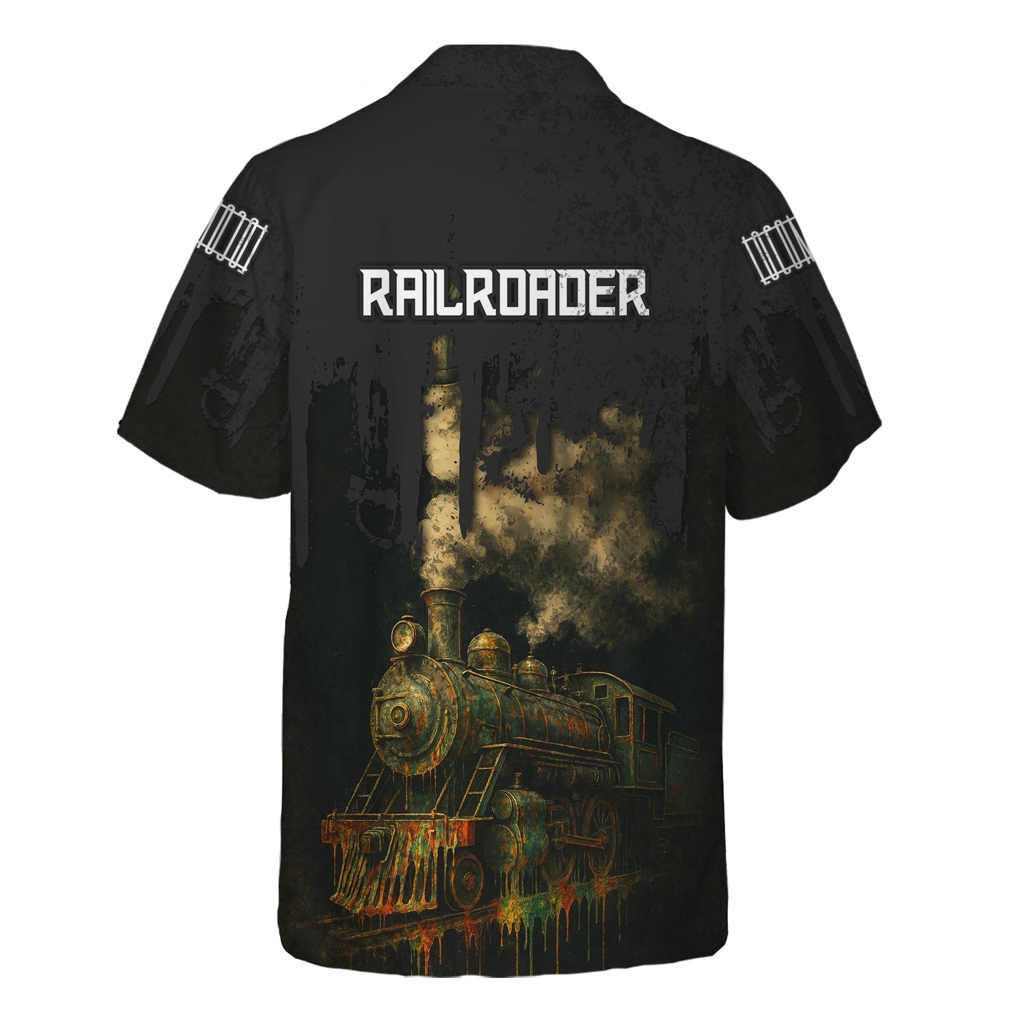 Railspirit Personalized Northern Pacific Railway Hawaiian Shirt Vintage Train Art Style Shirt For Locomotive Fans