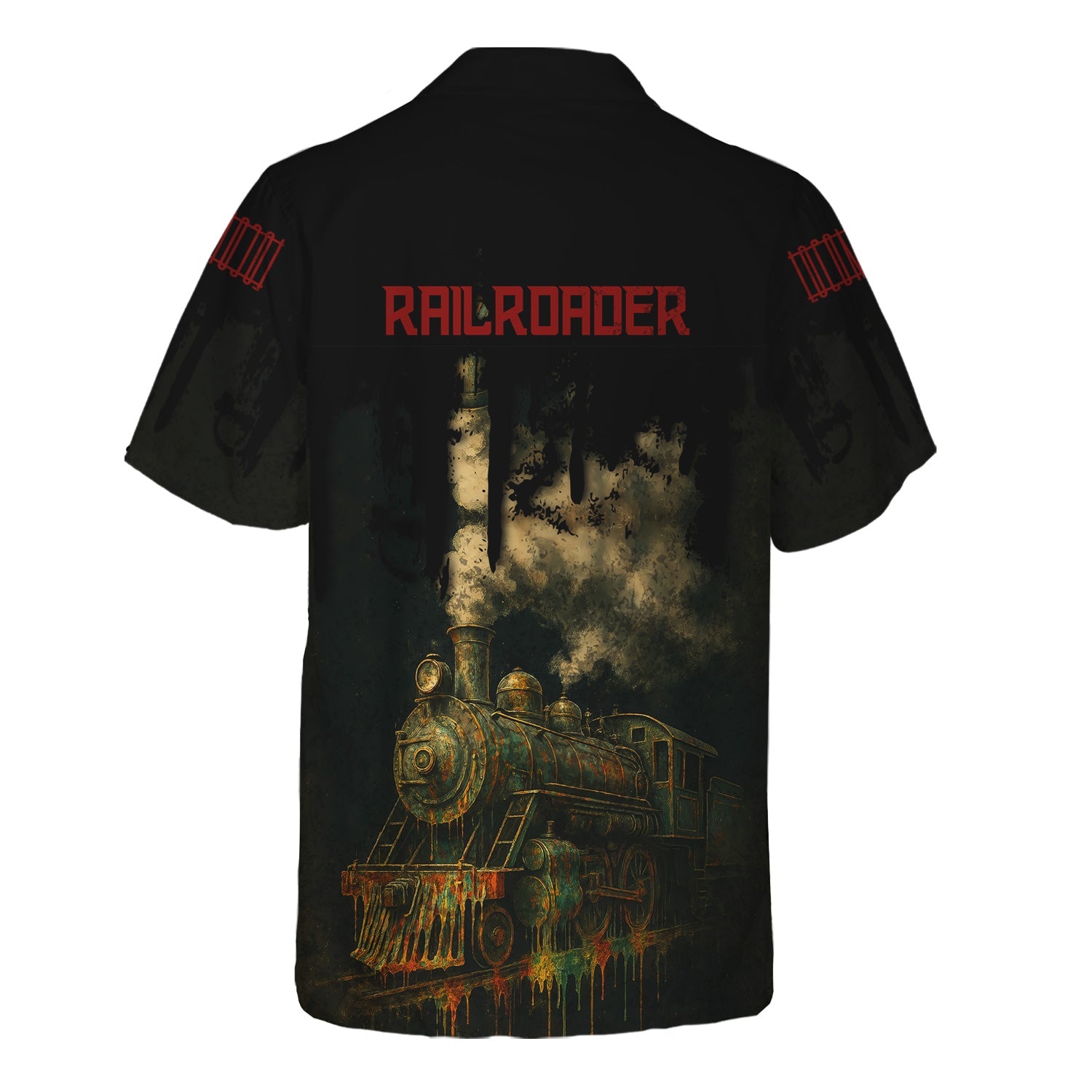 Railspirit Personalized Great Northern Railway Hawaiian Shirt Vintage Train Art Style GNR Shirt For Locomotive Fans