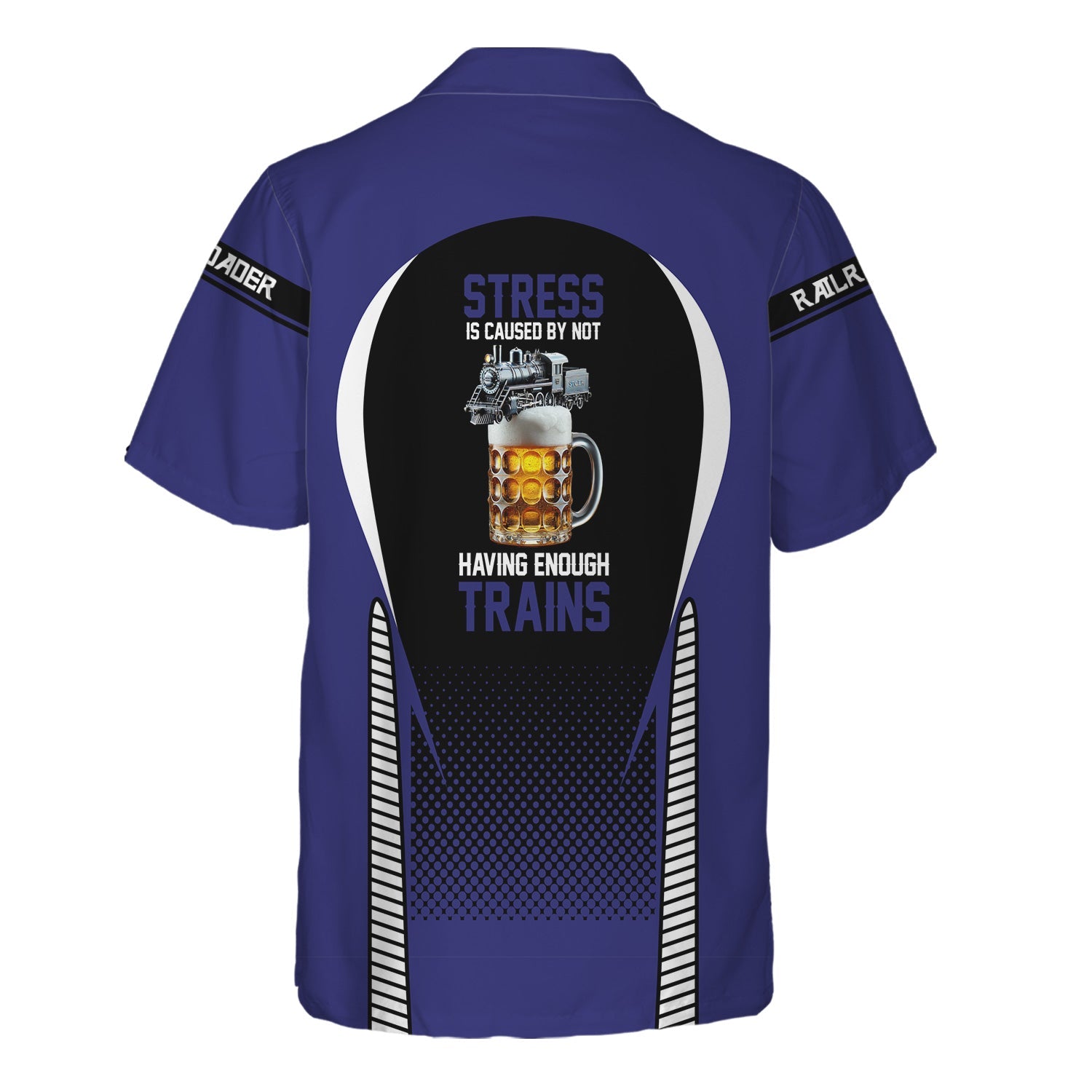 Railspirit  Personalized  Chicago, Burlington and Quincy Railroad Hawaiian Shirt  Stress Is Caused By Not Having Enough Trains  Shirt All Over Print