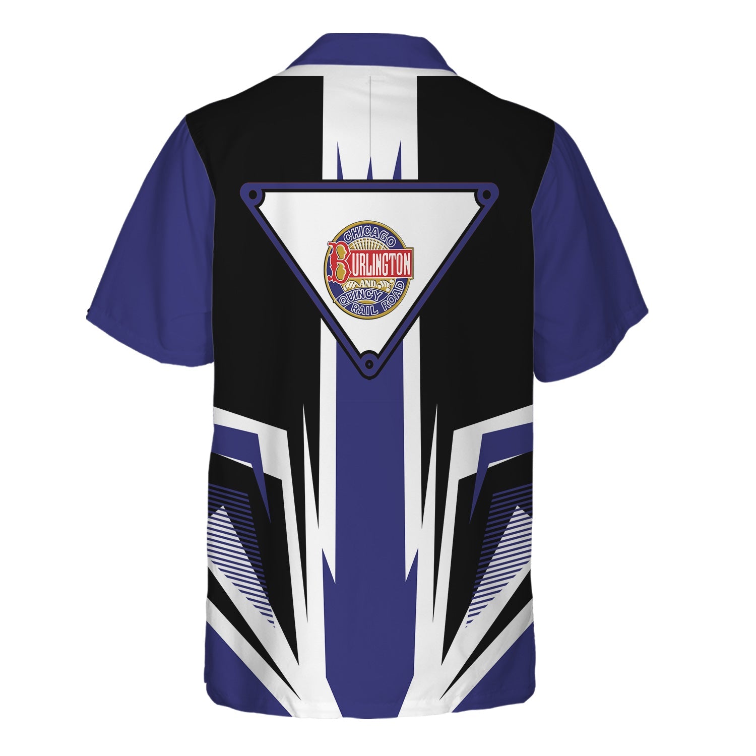 Railspirit Chicago, Burlington and Quincy Railroad Hawaiian Shirt Bold Graphic Style All Over Printed Shirt