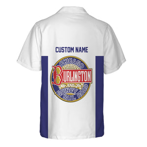 Railspirit Custom Name Chicago, Burlington and Quincy Railroad Hawaiian Shirt Yes I Need All Those Train Printed Shirt