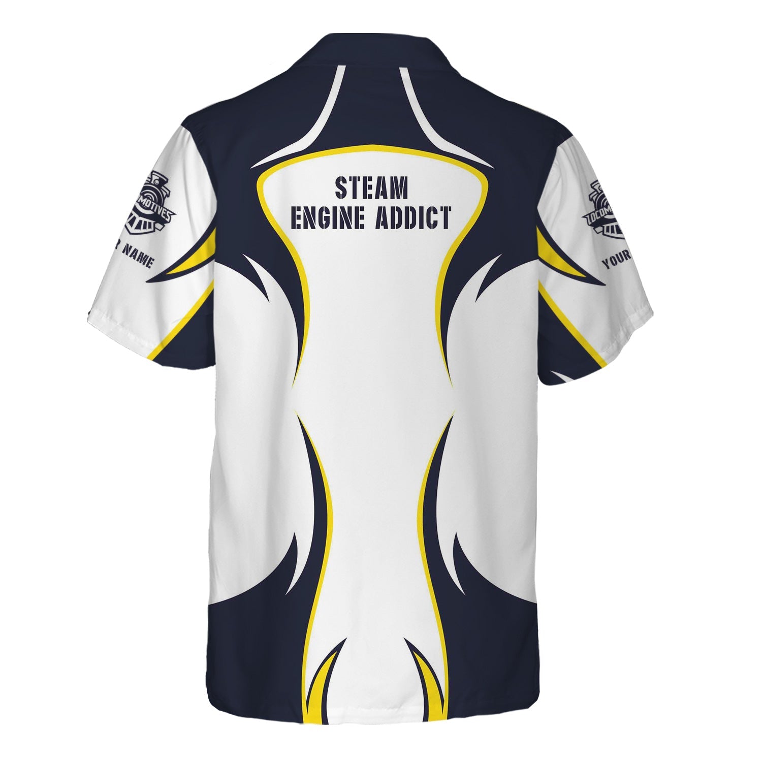 Railspirit Personalized Chessie System Railroad Hawaiian Shirt Distinctive Flame Style Shirt For Steam Engine Addict