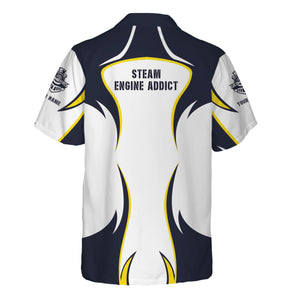 Railspirit Personalized Chessie System Railroad Hawaiian Shirt Distinctive Flame Style Shirt For Steam Engine Addict