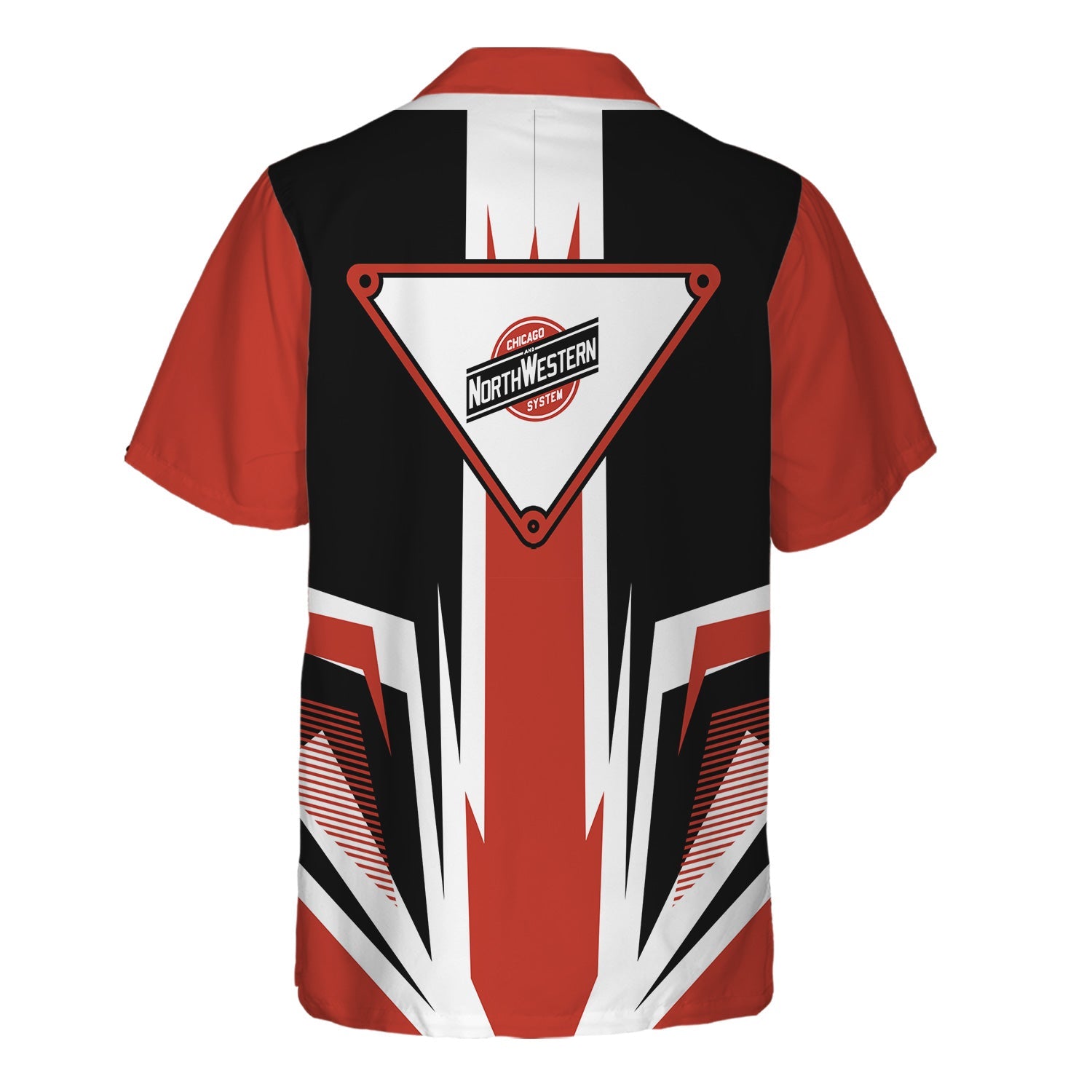 Railspirit Chicago and North Western Railway Hawaiian Shirt Bold Graphic Style All Over Printed Shirt