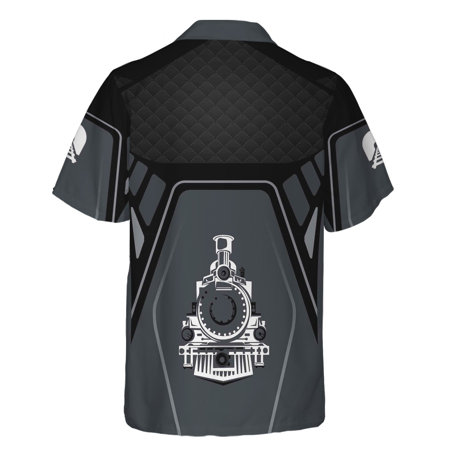 Railspirit Personalized Chicago, Milwaukee, St. Paul and Pacific Railroad Hawaiian Shirt Steam Locomotive Engine Graphic Milwaukee Road Train Shirt