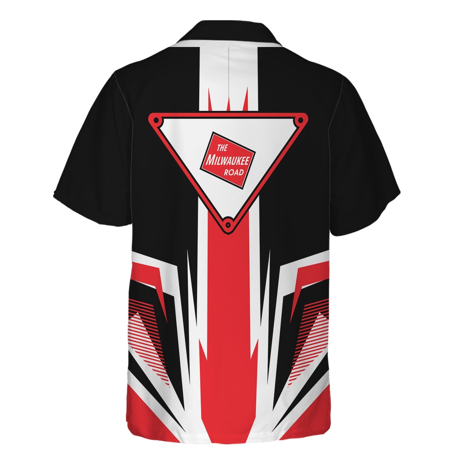Railspirit Chicago, Milwaukee, St. Paul and Pacific Railroad Hawaiian Shirt Bold Graphic Style Milwaukee Road All Over Printed Shirt