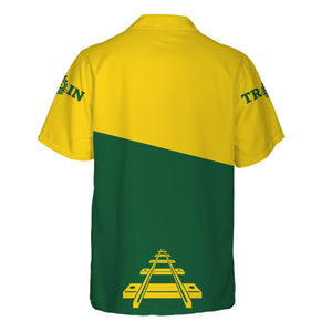 Railspirit Personalized Maine Central Railroad Hawaiian Shirt One Track Mind Unisex Train Shirt Gift Idea For Train Lover