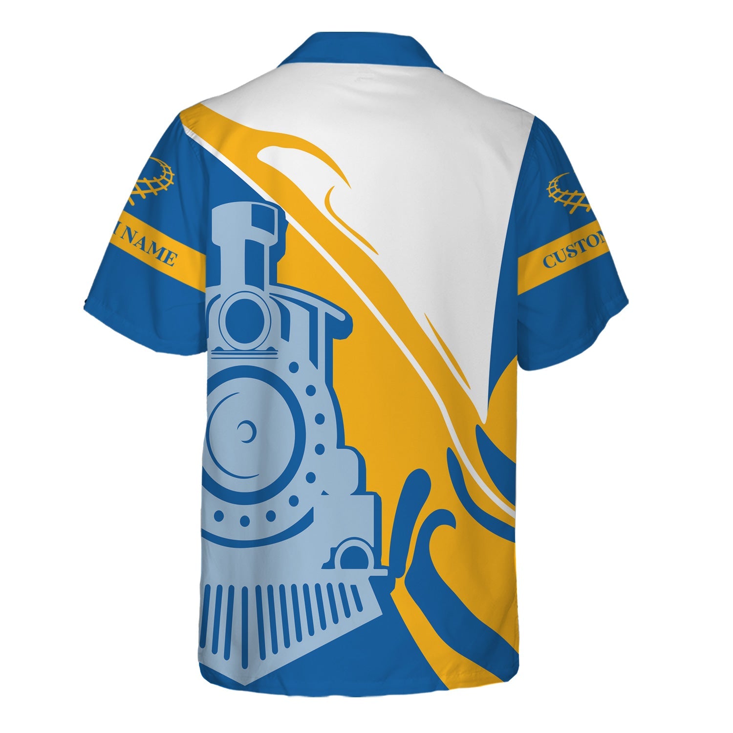 Railspirit Personalized Union Pacific Railroad Hawaiian Shirt Flame-Inspired Style Big Boy Shirt Gift Idea For Train Lovers