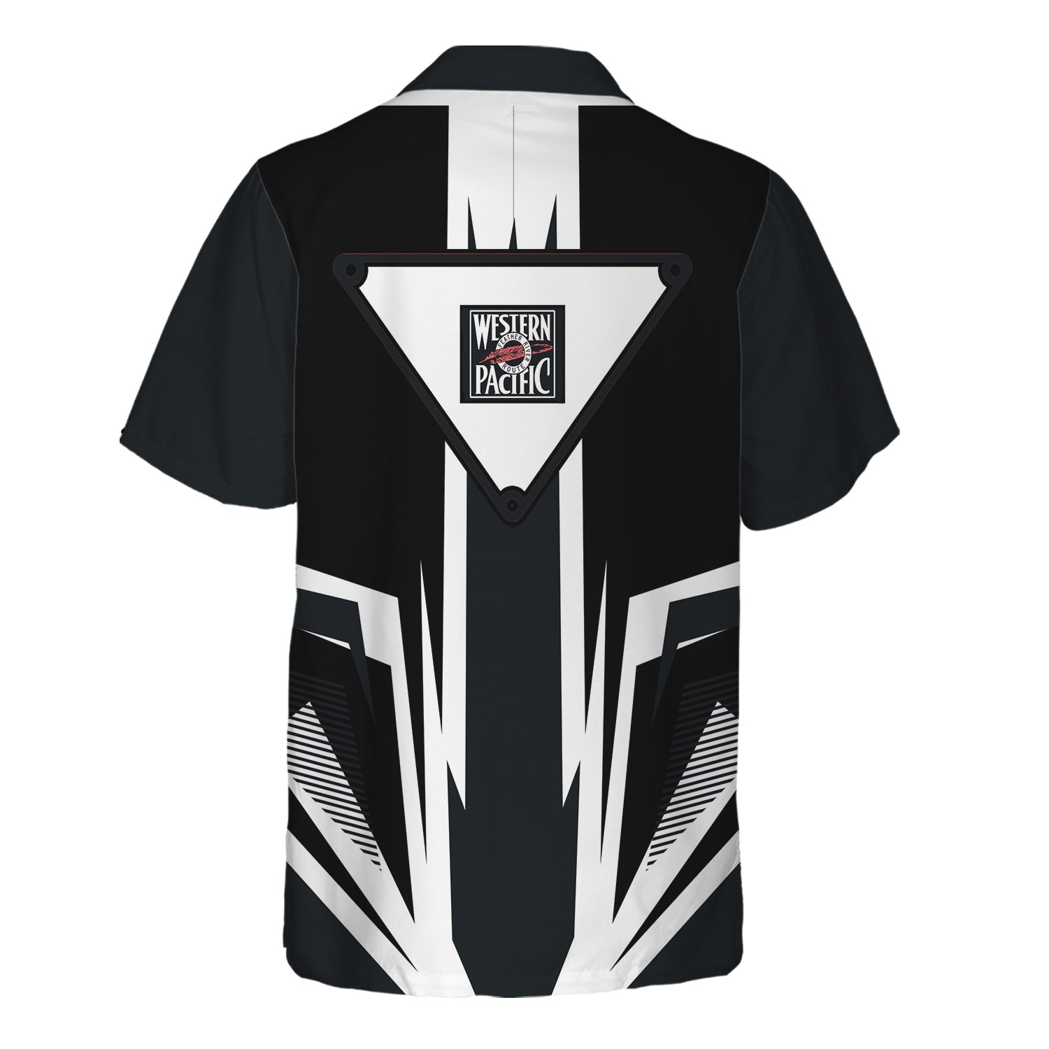 Railspirit Western Pacific Railroad Hawaiian Shirt Bold Graphic Style All Over Printed Shirt