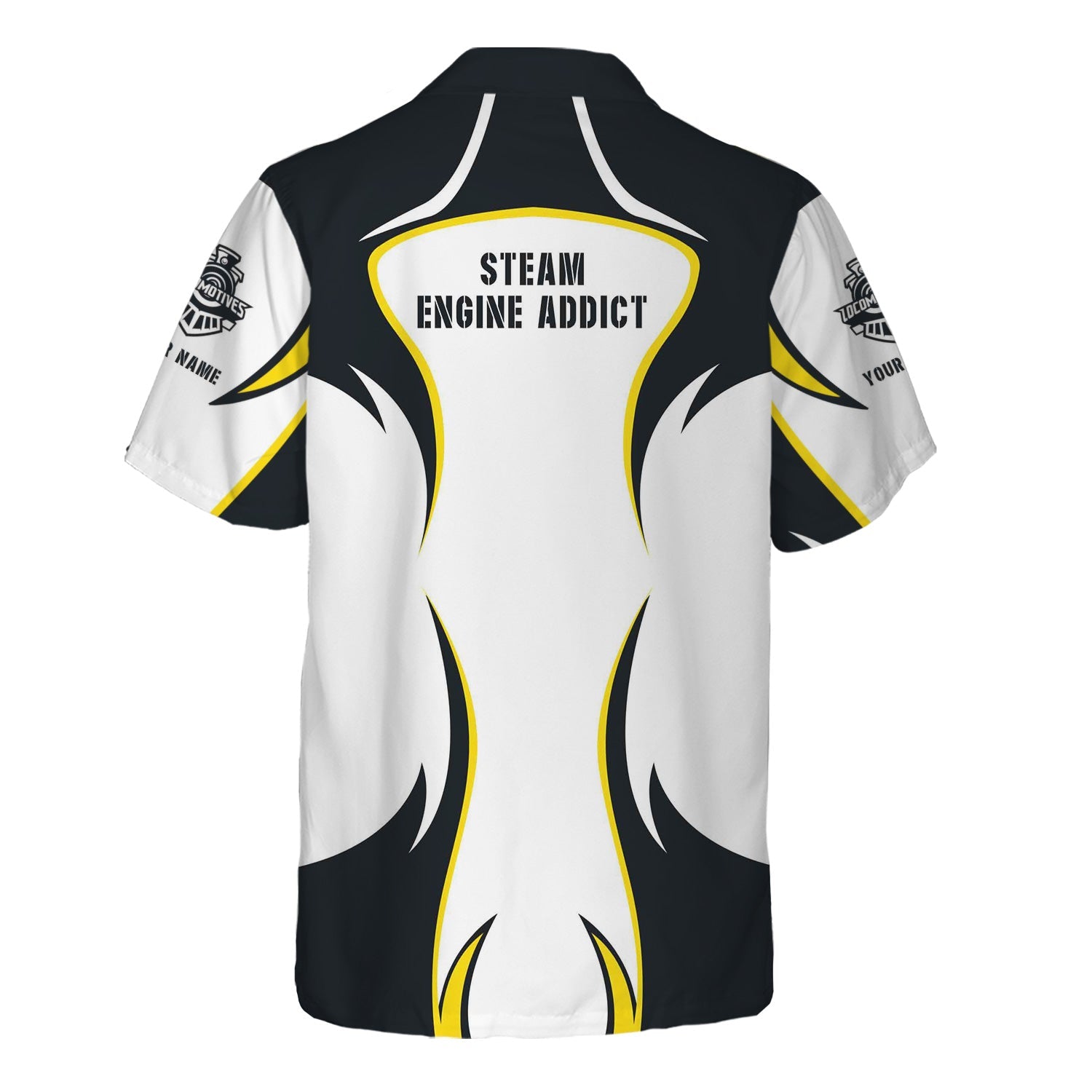 Railspirit Personalized Western Pacific Railroad Hawaiian Shirt Distinctive Flame Style Shirt For Steam Engine Addict