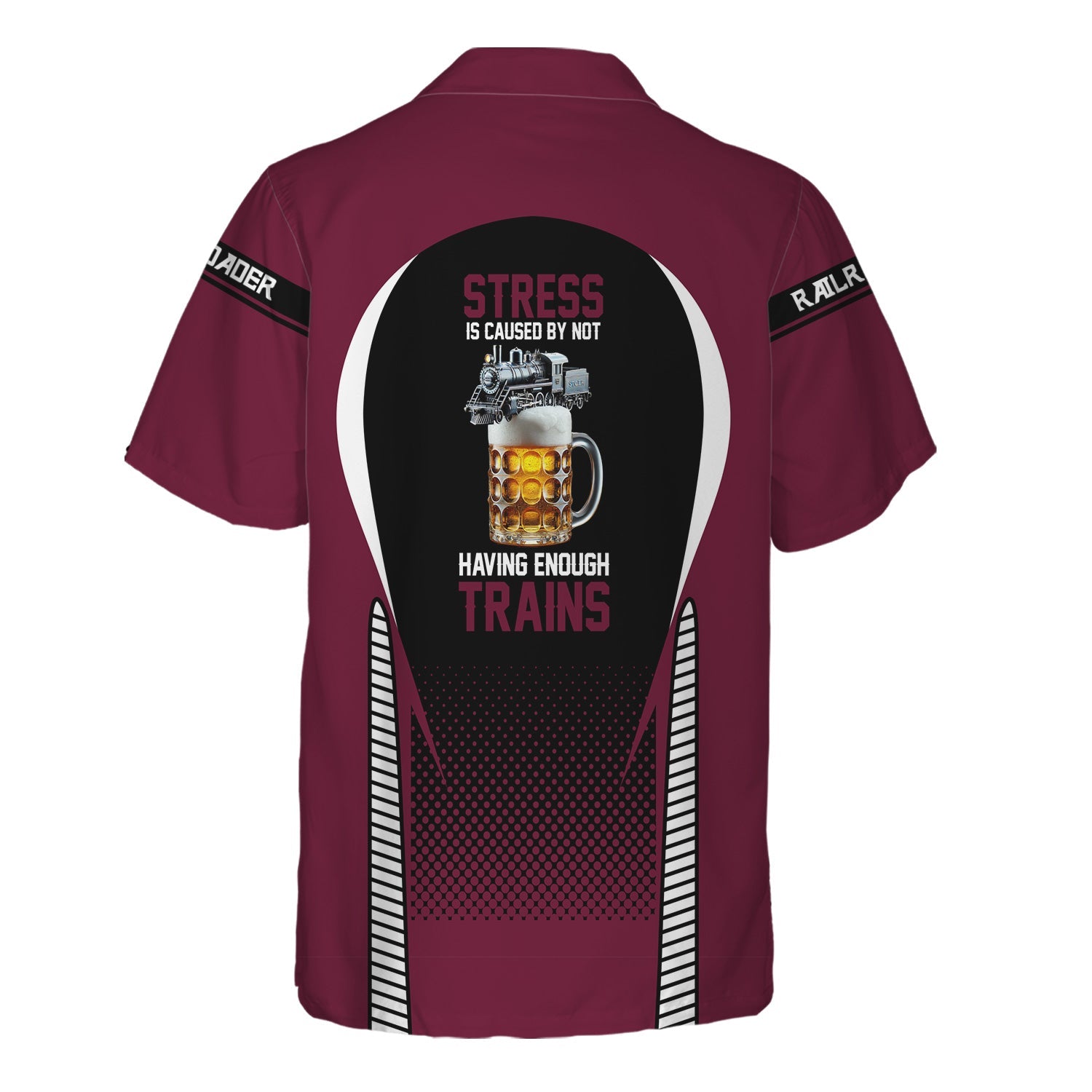 Railspirit  Personalized  Boston and Maine Railroad Hawaiian Shirt  Stress Is Caused By Not Having Enough Trains  Shirt All Over Print