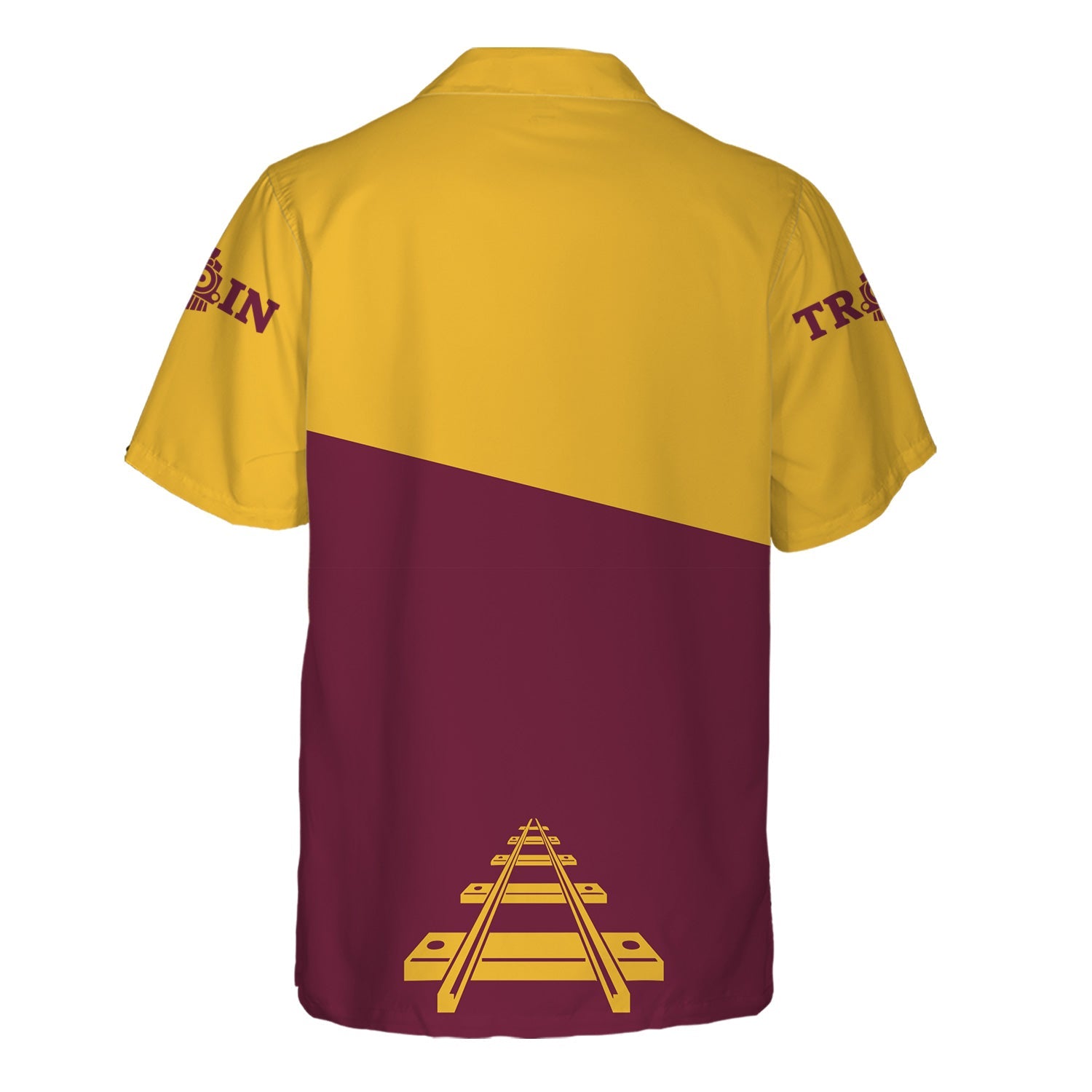 Railspirit Personalized Boston and Maine Railroad Hawaiian Shirt One Track Mind Unisex Train Shirt Gift Idea For Train Lover