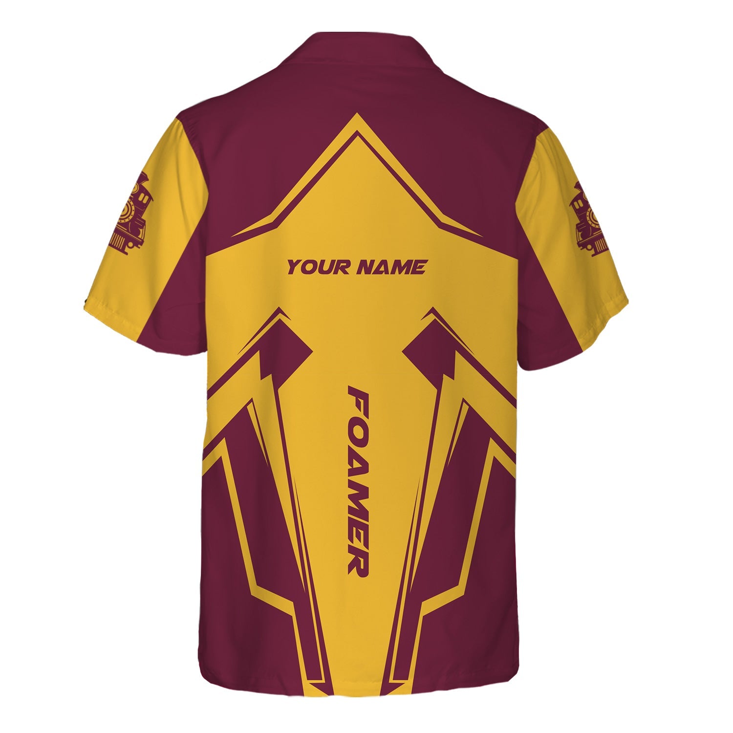 Railspirit Personalized Boston and Maine Railroad Hawaiian Shirt Railway Trainspotter Style Shirt Gift Idea For Foamers