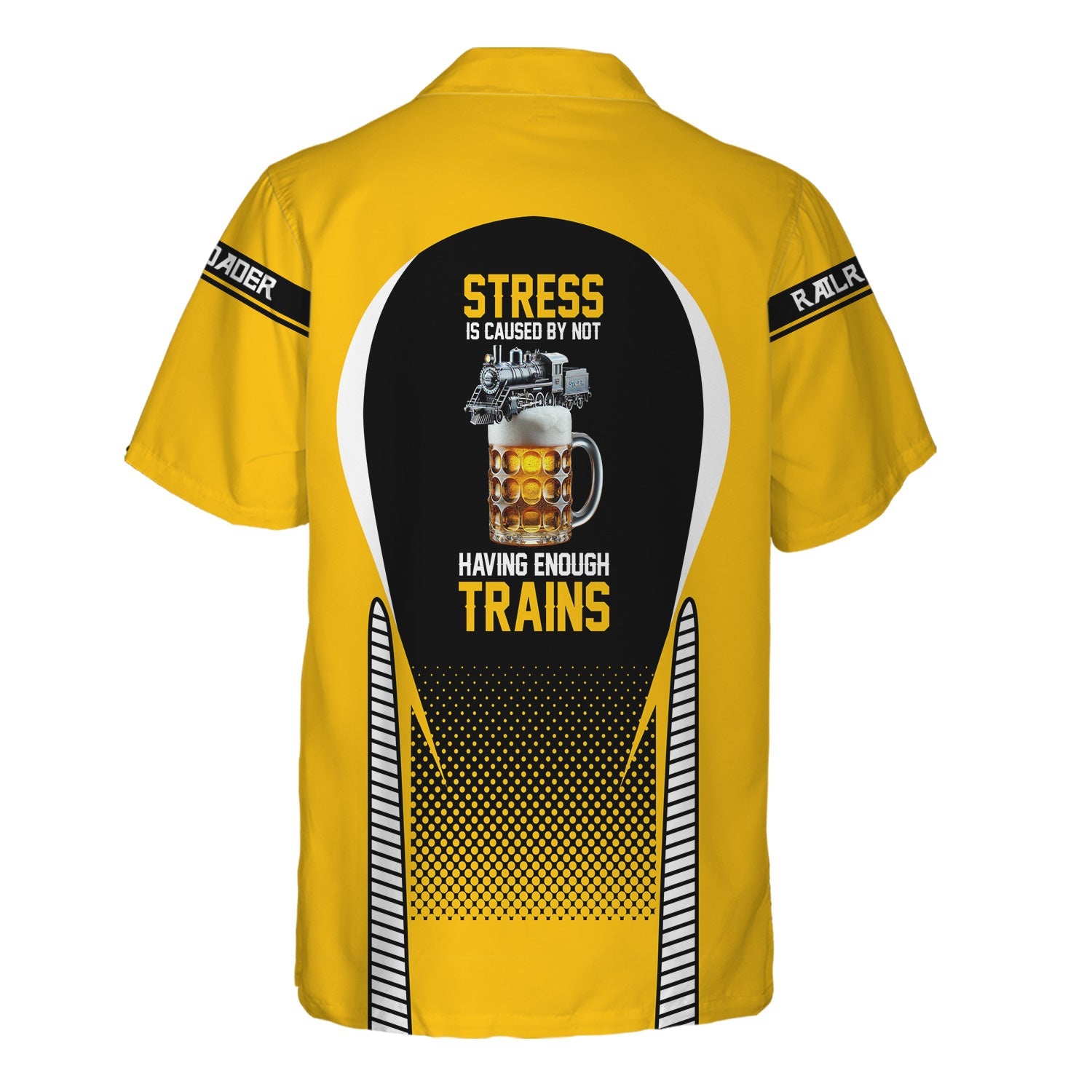 Railspirit  Personalized  New York, New Haven and Hartford Railroad Hawaiian Shirt  Stress Is Caused By Not Having Enough Trains New Haven Railroad Shirt All Over Print