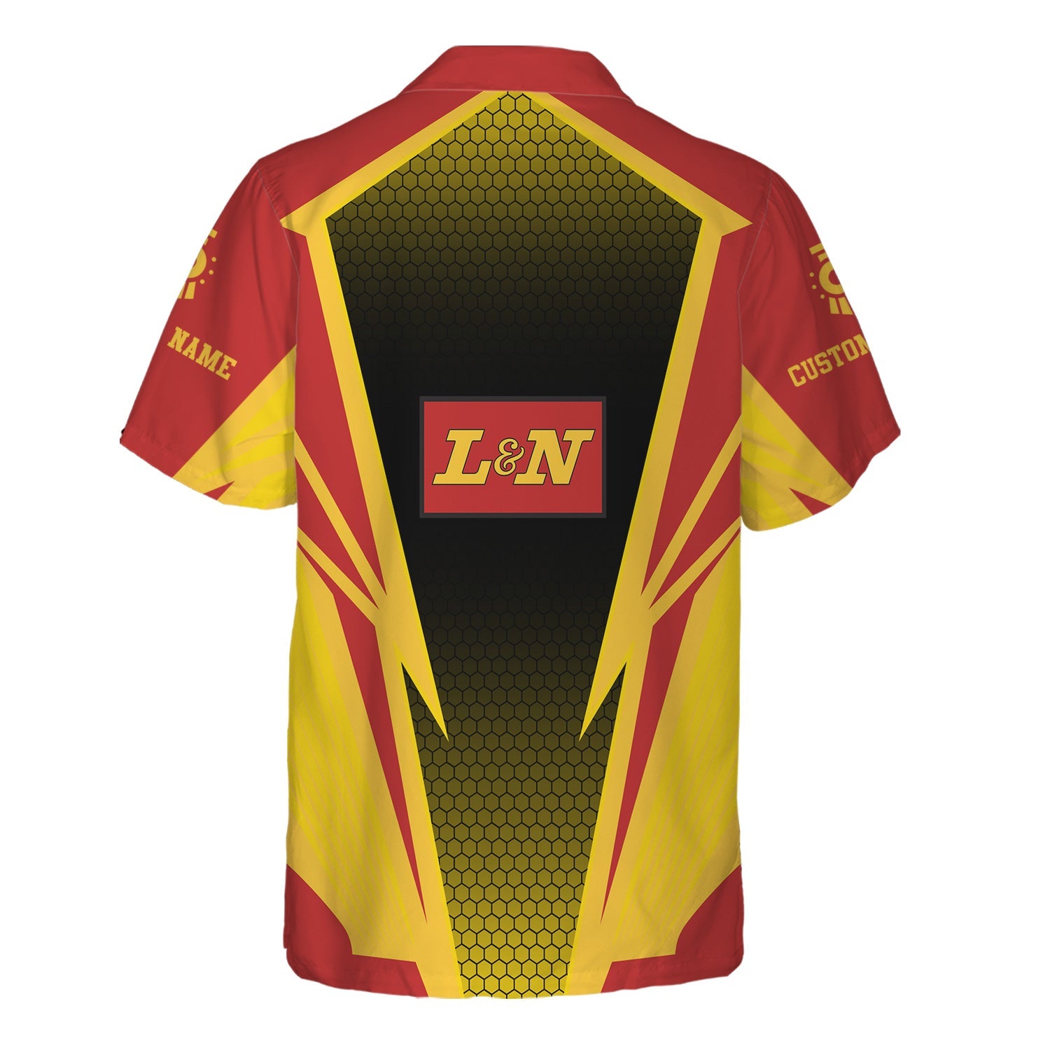 Railspirit Personalized Louisville and Nashville Railroad Hawaiian Shirt Lightning Graphic Style L&N Shirt Gift Idea For Train Lover