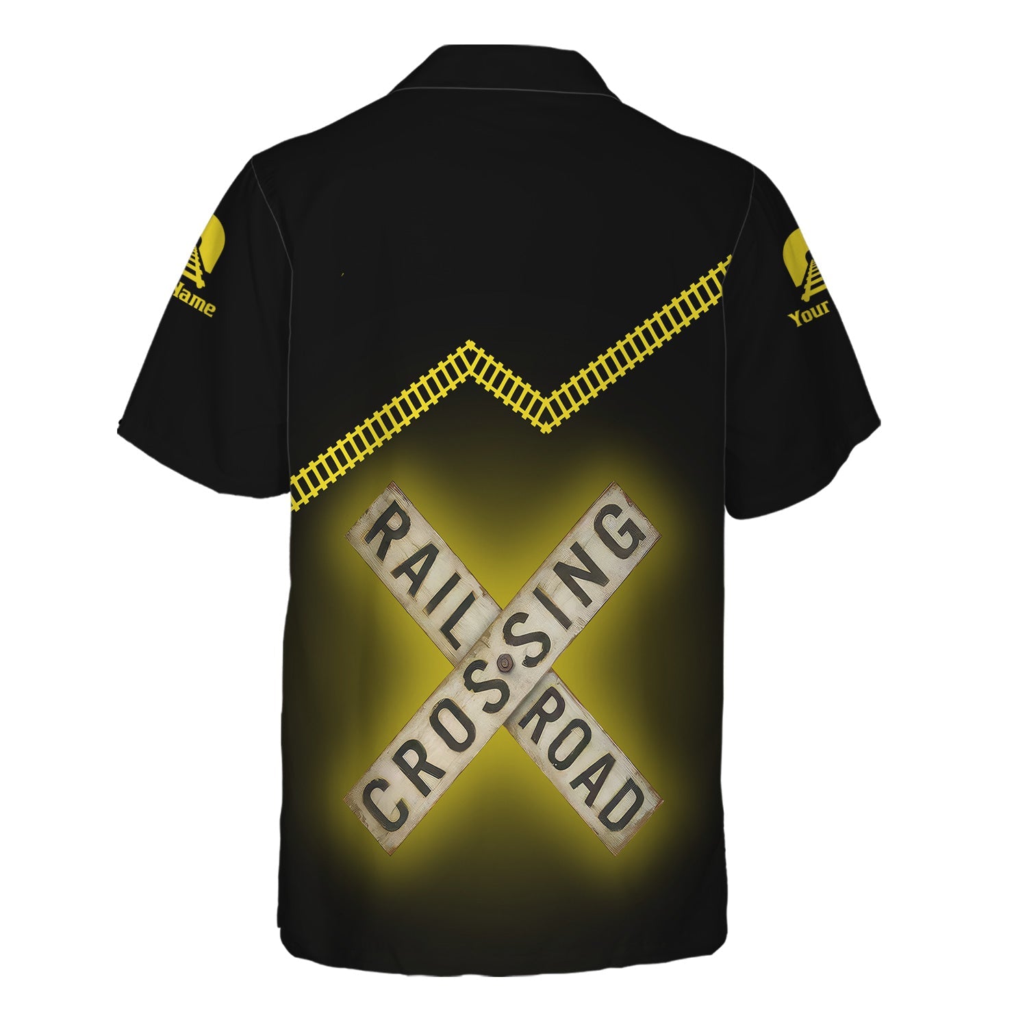 Railspirit Personalized Clinchfield Railroad Hawaiian Shirt Railroad Crossing Printed Train Track Shirt
