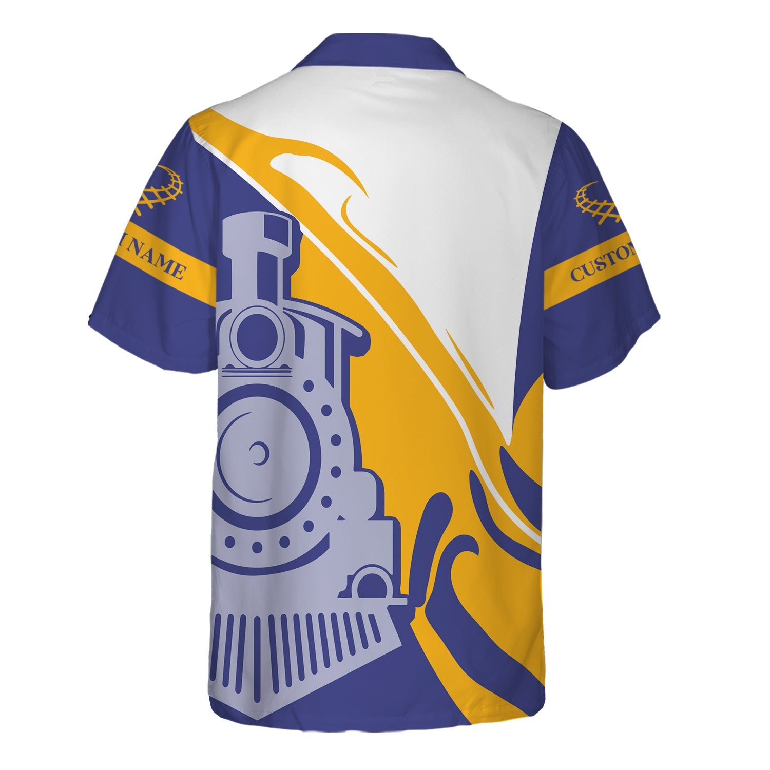 Railspirit Personalized New York, Chicago and St. Louis Railroad Hawaiian Shirt Flame-Inspired Style Nickel Plate Road Shirt