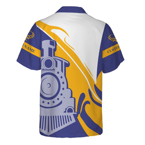 Railspirit Personalized New York, Chicago and St. Louis Railroad Hawaiian Shirt Flame-Inspired Style Nickel Plate Road Shirt