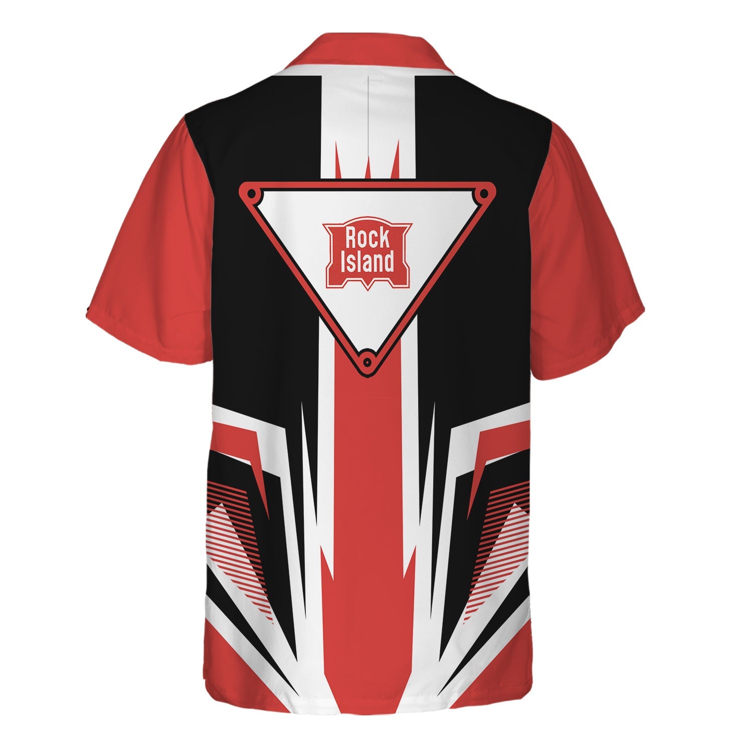 Railspirit Chicago, Rock Island and Pacific Railroad Hawaiian Shirt Bold Graphic Style Rock Island Railroad All Over Printed Shirt