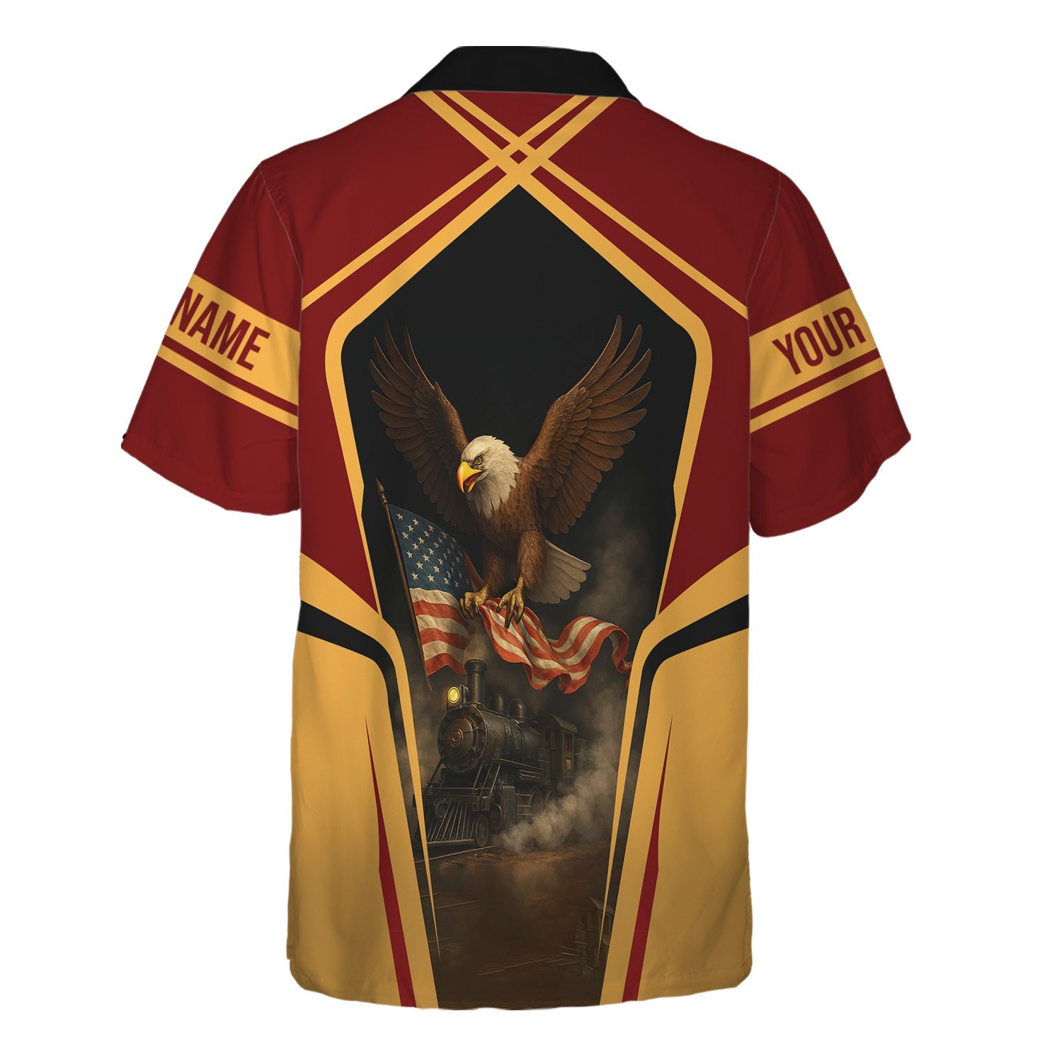 Railspirit Personalized Duluth, Missabe, & Iron Range Railroad Hawaiian Shirt American Eagle Vintage Train Shirt