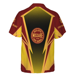 Railspirit Personalized Duluth, Missabe, & Iron Range Railroad Hawaiian Shirt Lightning Graphic Style Shirt Gift Idea For Train Lover