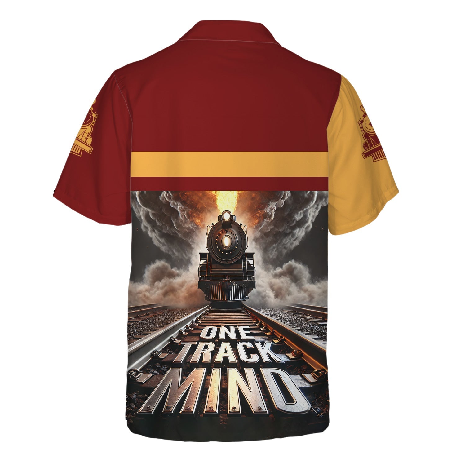 Railspirit Personalized Duluth, Missabe, & Iron Range Railroad Hawaiian Shirt One Track Mind Train Printed Shirt