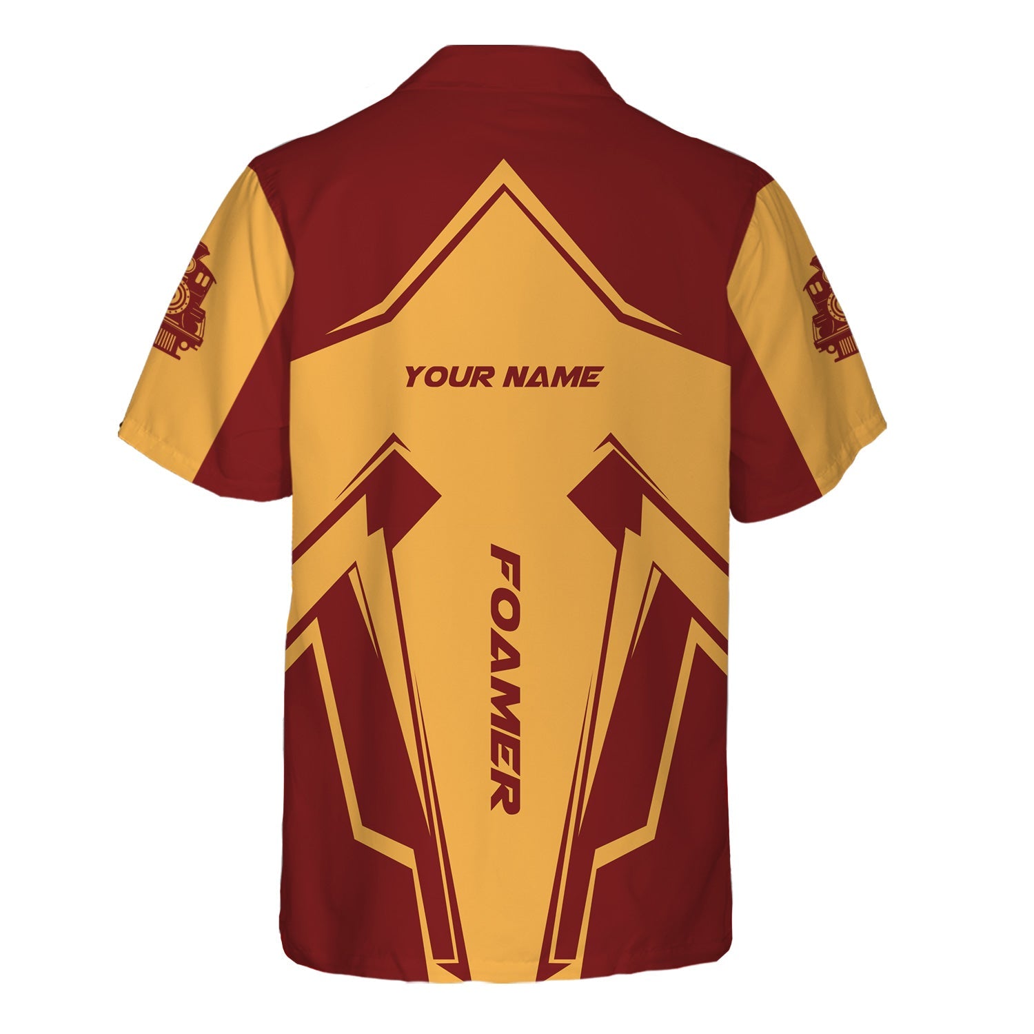 Railspirit Personalized Duluth, Missabe, & Iron Range Railroad Hawaiian Shirt Railway Trainspotter Style Shirt Gift Idea For Foamers