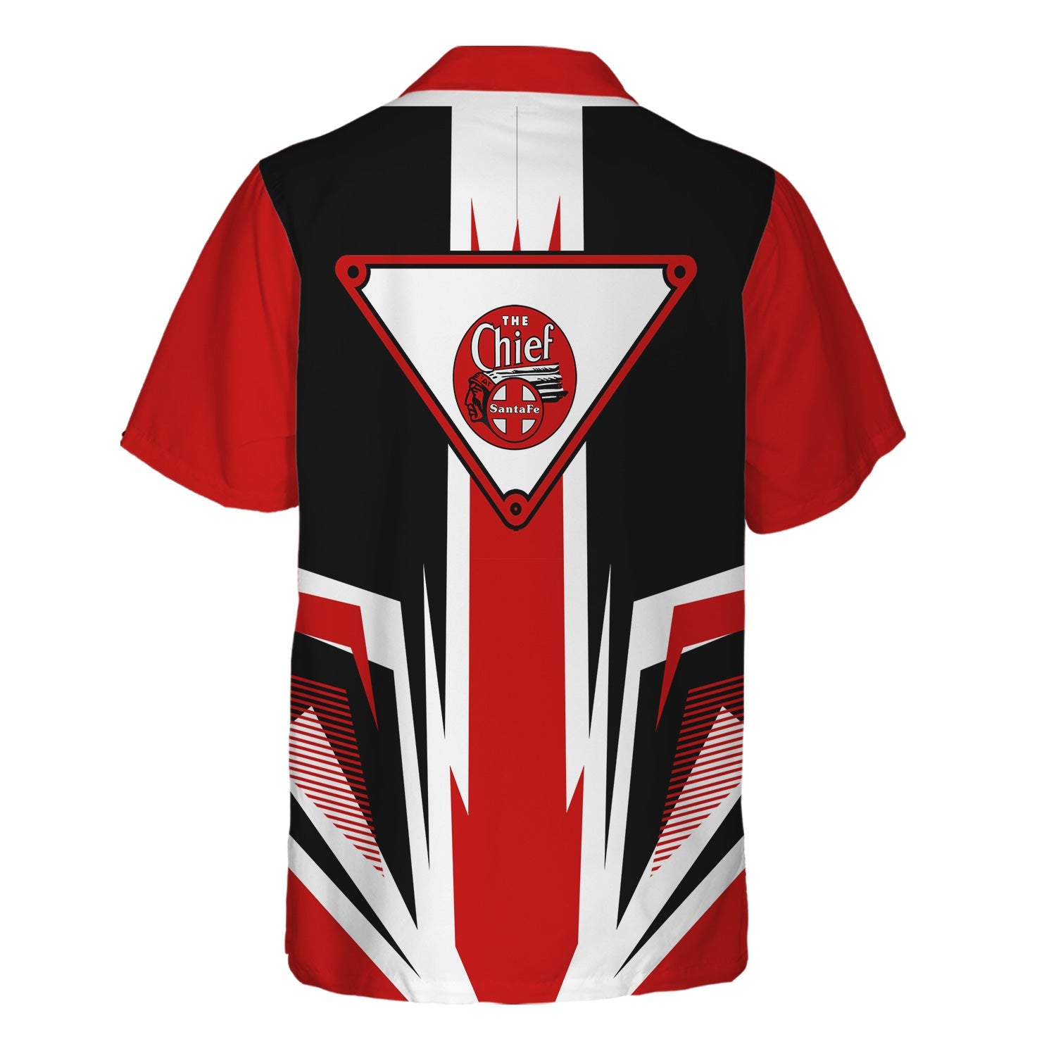 Railspirit The Chief Santa Fe Railroad Hawaiian Shirt Bold Graphic Style All Over Printed Shirt