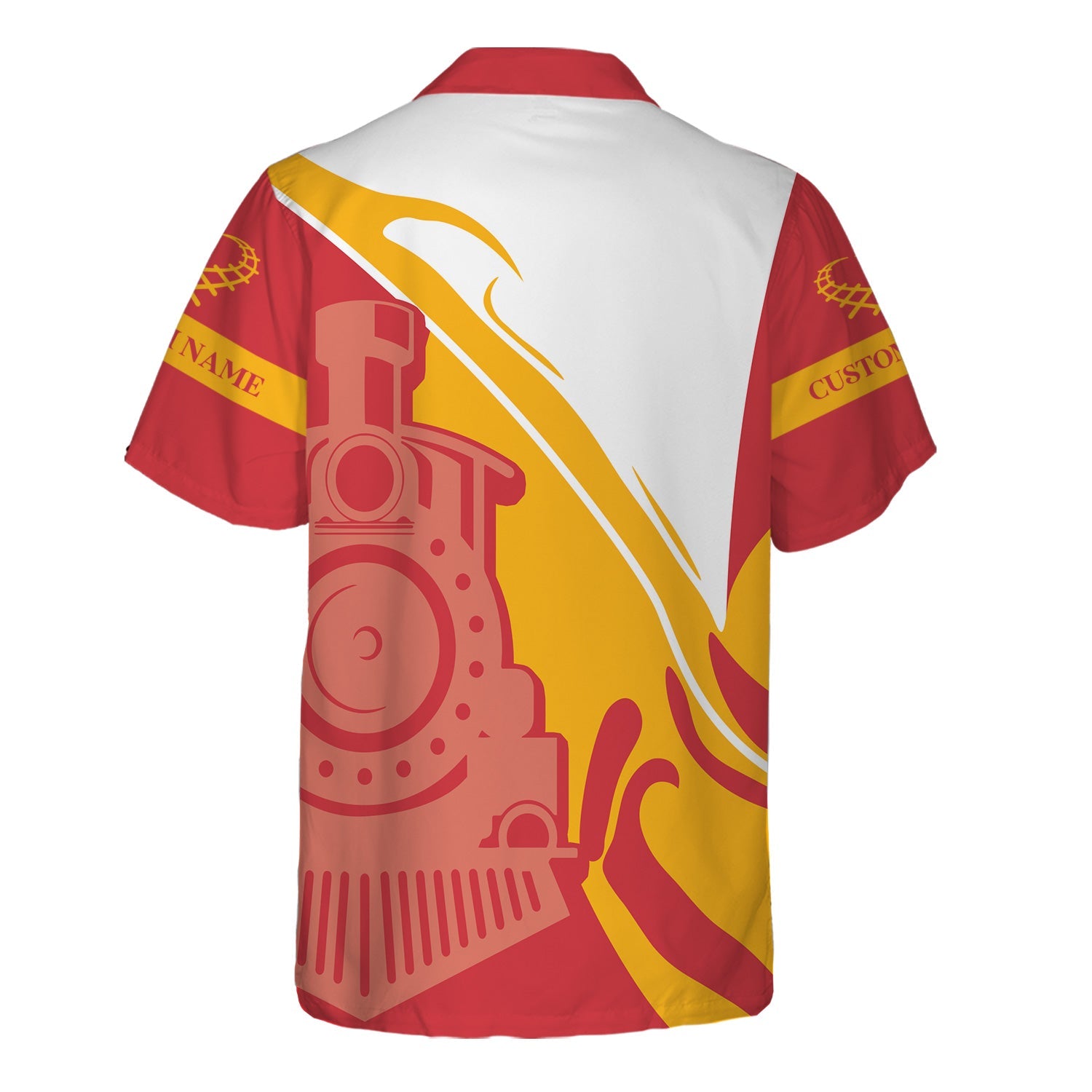 Railspirit Personalized Pacific Electric Railroad Hawaiian Shirt Flame-Inspired Style Shirt Gift Idea For Train Lovers