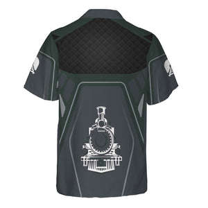 Railspirit Personalized Youngstown & Southern Railroad Hawaiian Shirt Steam Locomotive Engine Graphic Train Shirt All Over Print