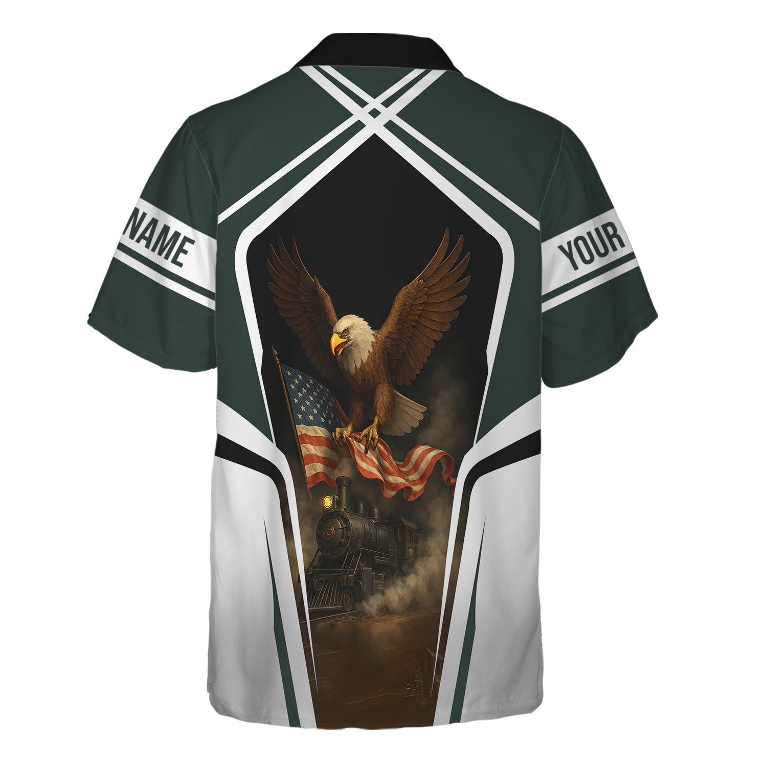 Railspirit Personalized Youngstown & Southern Railroad Hawaiian Shirt American Eagle Vintage Train Shirt