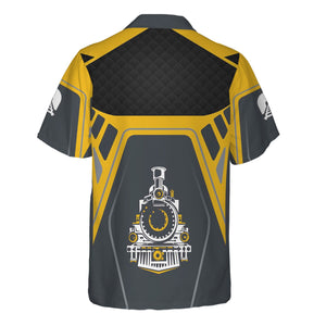 Railspirit Personalized Richmond, Fredericksburg And Potomac Railroad Hawaiian Shirt Steam Locomotive Engine Graphic Train Shirt All Over Print