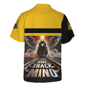 Railspirit Personalized Richmond, Fredericksburg And Potomac Railroad Hawaiian Shirt One Track Mind Train Printed Shirt