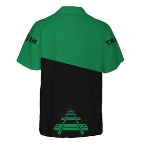 Railspirit Personalized Pittsburgh And Lake Erie Railroad Hawaiian Shirt One Track Mind Unisex Train Shirt Gift Idea For Train Lover