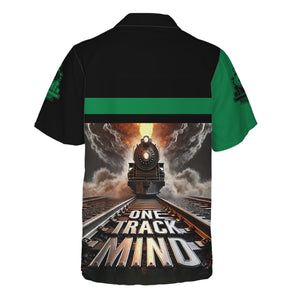 Railspirit Personalized Pittsburgh And Lake Erie Railroad Hawaiian Shirt One Track Mind Train Printed Shirt