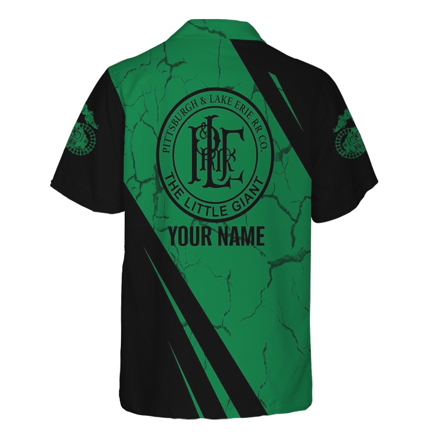 Railspirit Personalized Pittsburgh And Lake Erie Railroad Hawaiian Shirt Crackle Texture Style Shirt For Trackhead