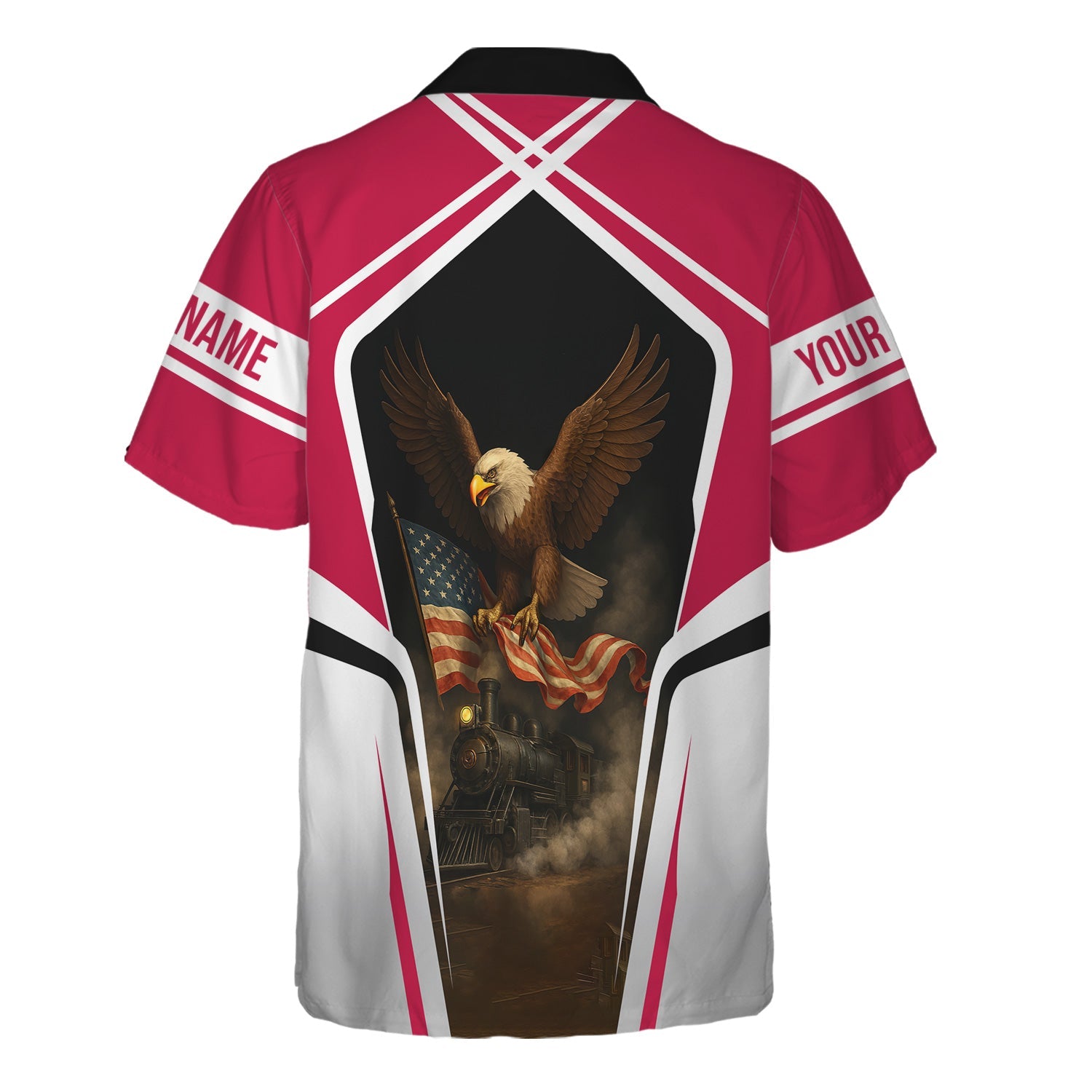 Railspirit Personalized Durango And Silverton Narrow Gauge Railroad Hawaiian Shirt American Eagle Vintage Train Shirt