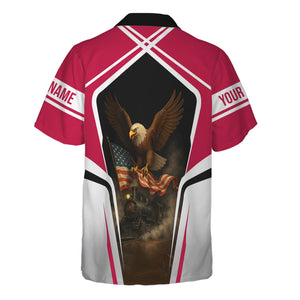 Railspirit Personalized Durango And Silverton Narrow Gauge Railroad Hawaiian Shirt American Eagle Vintage Train Shirt