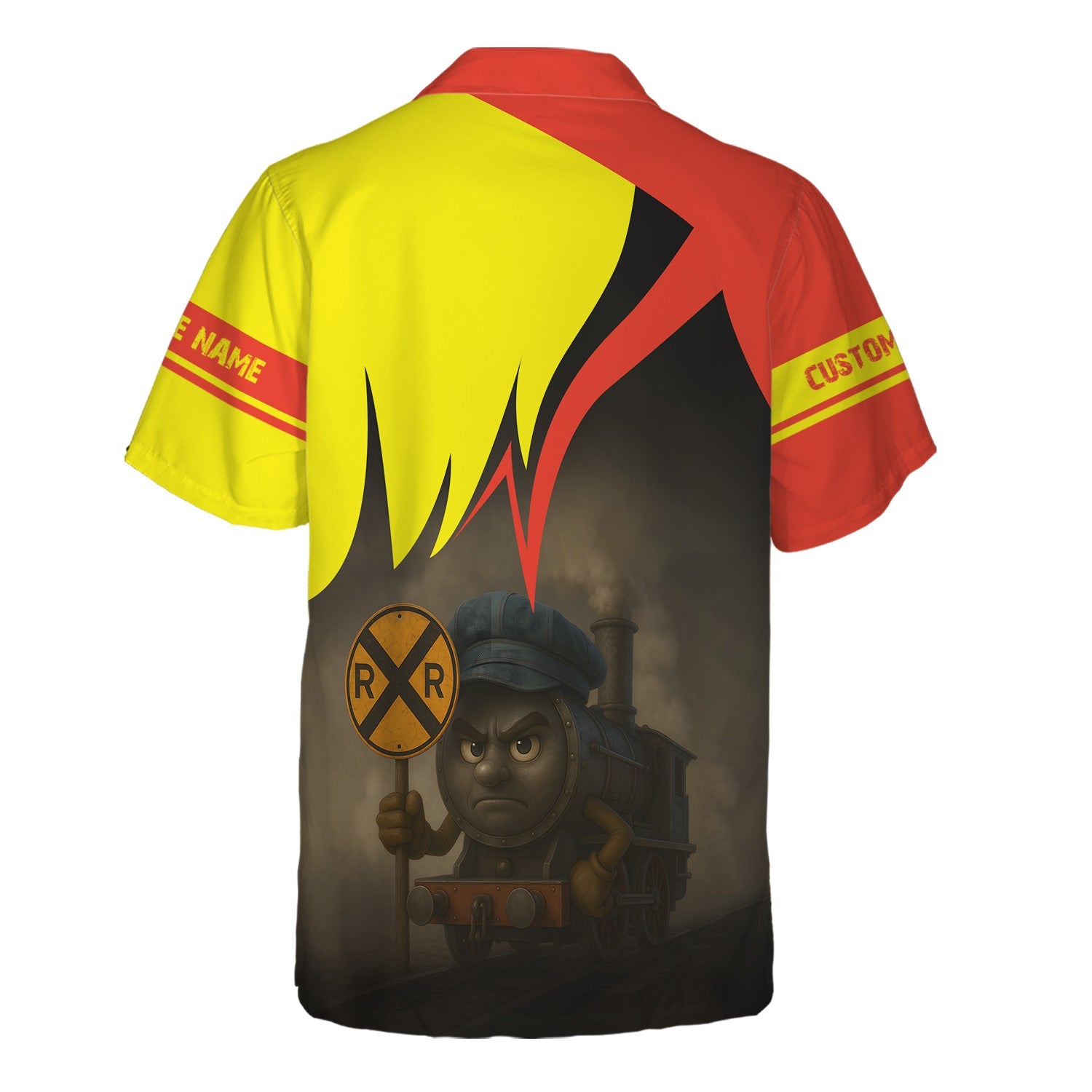 Railspirit Personalized Strasburg Railroad Hawaiian Shirt Angry Train Hawaiian Shirt Gift Idea For Train Lover