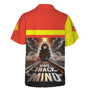 Railspirit Personalized Strasburg Railroad Hawaiian Shirt One Track Mind Train Printed Shirt