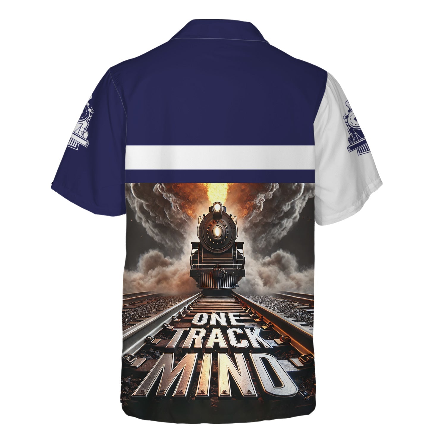 Railspirit Personalized CSX Transportation Railroad Hawaiian Shirt One Track Mind Train Printed Shirt