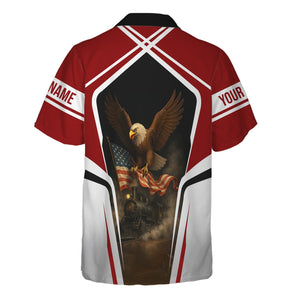 Railspirit Personalized Wisconsin Central Ltd Railroad Hawaiian Shirt American Eagle Vintage Train Shirt