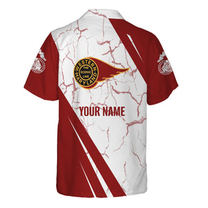 Railspirit Personalized Western Maryland Railway Hawaiian Shirt Crackle Texture Style Shirt For Trackhead