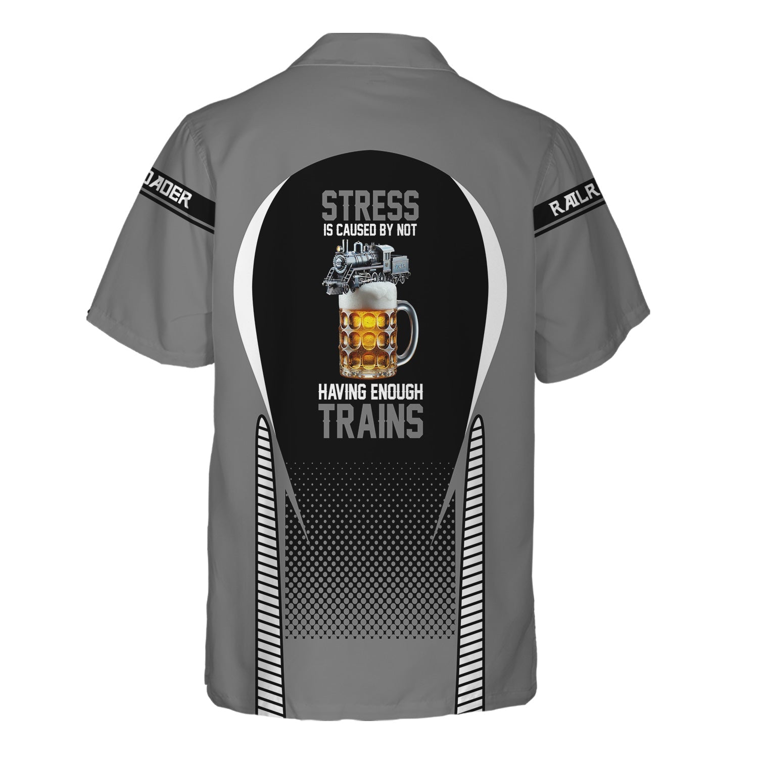 Railspirit  Personalized  Norfolk and Western Railway Hawaiian Shirt  Stress Is Caused By Not Having Enough Trains N&W Shirt All Over Print