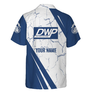 Railspirit Personalized Duluth, Winnipeg and Pacific Railway Hawaiian Shirt Crackle Texture Style Shirt For Trackhead