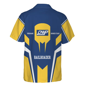 Railspirit Personalized Duluth, Winnipeg and Pacific Railway Hawaiian Shirt Custom Year Railroader Shirt Gift Idea For Train Lover