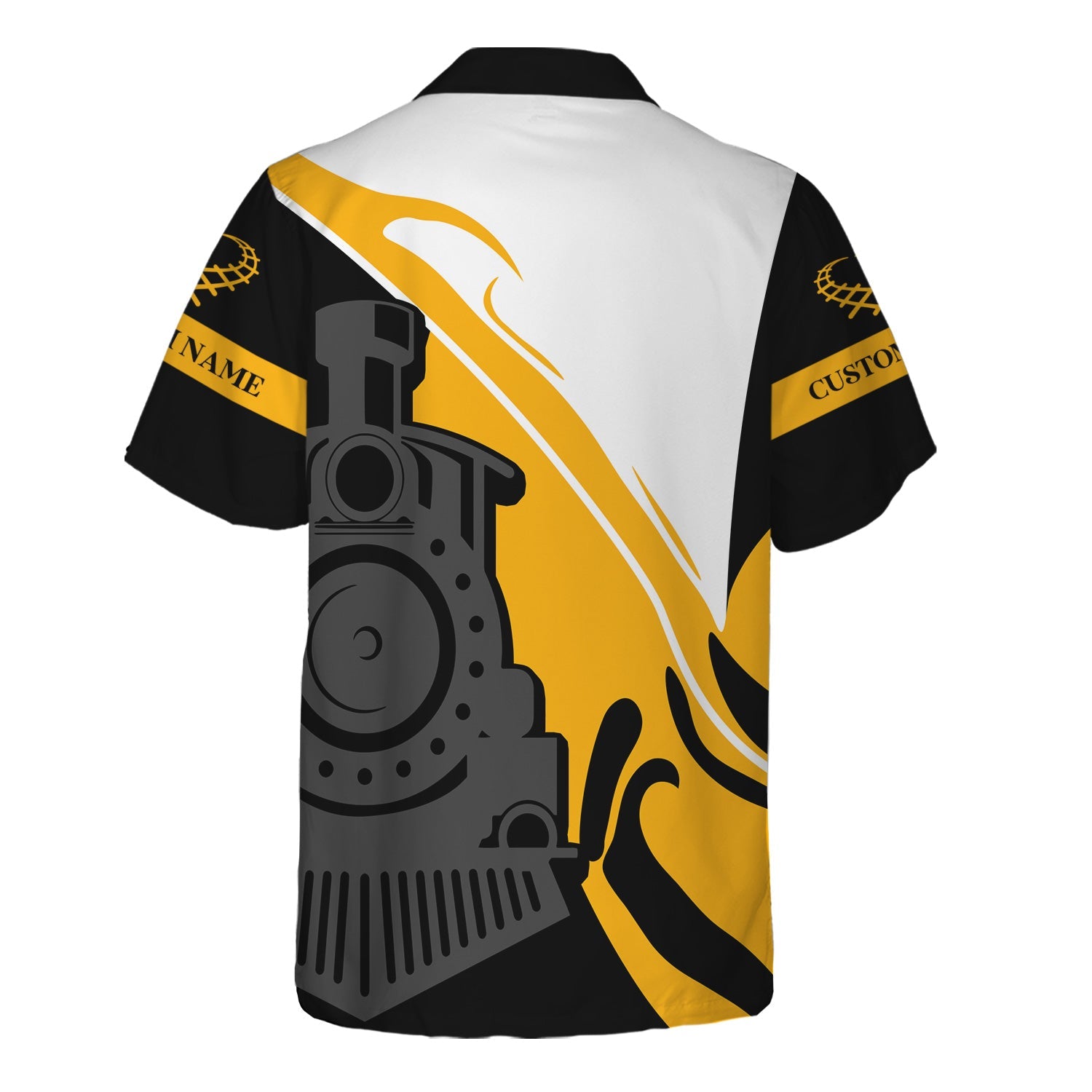 Railspirit Personalized Central of Georgia Railway Hawaiian Shirt Flame-Inspired Style Shirt Gift Idea For Train Lovers