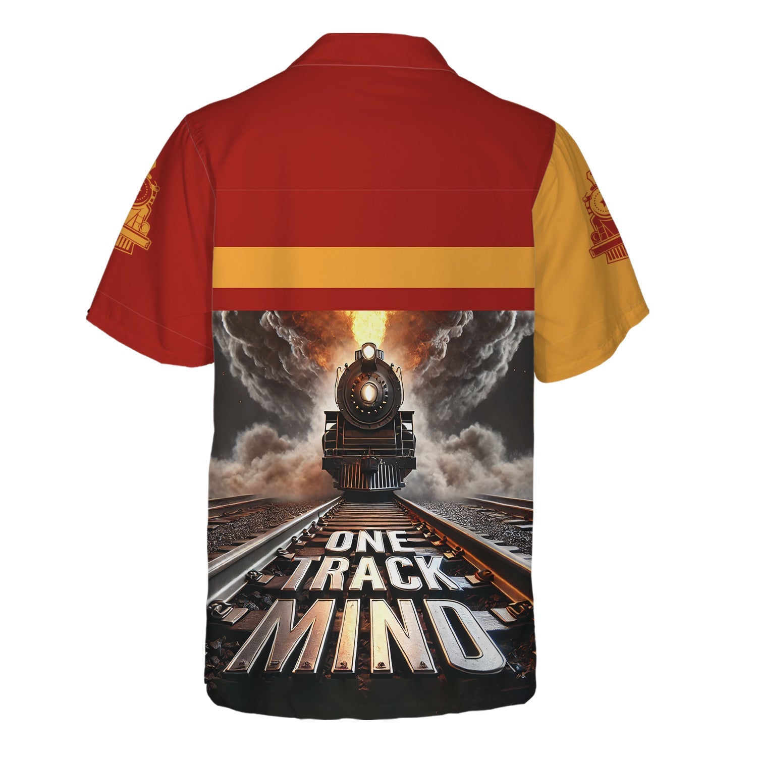 Railspirit Personalized Chicago South Shore and South Bend Railroad Hawaiian Shirt One Track Mind Train Printed Shirt