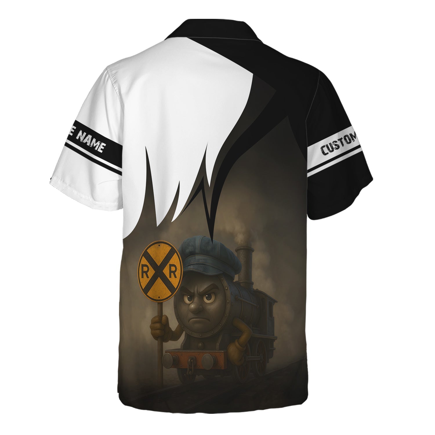 Railspirit Personalized Union Electric Railway Hawaiian Shirt Angry Train Hawaiian Shirt Gift Idea For Train Lover