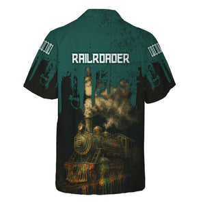 Railspirit Personalized Great Western Railway Hawaiian Shirt Vintage Train Art Style Shirt For Locomotive Fans
